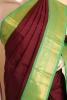 Traditional Contrast Wedding Kanjeevaram Silk Saree 